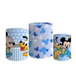Trio De Cilindros Para Festas Mickey - Painel de Festa Loja Oficial