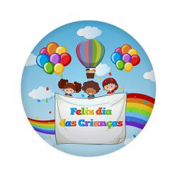 Painel De Festa Redondo Dia das Crianças - Painel de Festa Loja Oficial