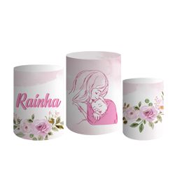 Trio De Cilindros Para Festas Dia Das Mães 4 - Painel de Festa Loja Oficial