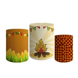 Trio De Cilindros Para Festa Junina 4 - Painel de Festa Loja Oficial