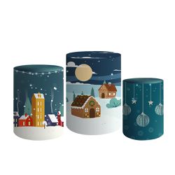 Trio De Cilindros Para Festa Feliz Natal 8 - Painel de Festa Loja Oficial