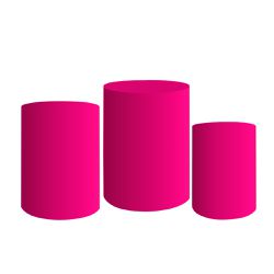Trio De Cilindros Para Festa Fundo Rosa Liso - Painel de Festa Loja Oficial
