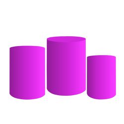 Trio De Cilindros Para Festa Fundo Rosa Fúcsia Liso - Painel de Festa Loja Oficial