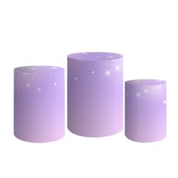 Trio De Cilindros Para Festa Glitter Roxo Brilho Lilás Estrelas - Painel de Festa Loja Oficial