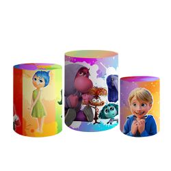 Trio De Cilindros Para Festa Divertidamente - Painel de Festa Loja Oficial
