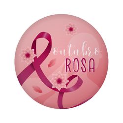 Painel De Festa Redondo Outubro Rosa - Painel de Festa Loja Oficial