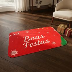 Tapete Capacho Antiderrapante 70x50 - Natal 01 - T... - PAINELPR