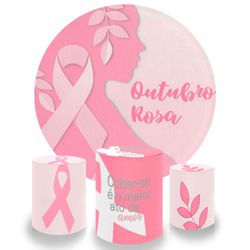 Kit de Festa Outubro Rosa – Painel e Cilindros Dec... - PAINELPR