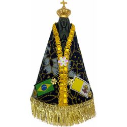 Imagem Nossa Senhora Aparecida Plástico Com Manto 17cm - IM.15 - Paludo Artigos Católicos