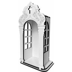 CAPELA VITRAL ORATÓRIO PARA IMAGEM DE 20CM - CA.01 - Paludo Artigos Católicos