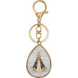 Chaveiro Nossa Senhora Aparecida Madre Pérola Gota - CH.20 - Paludo Artigos Católicos