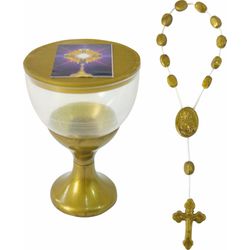 Lembrança Primeira Eucaristia - Cálice com Dezena - DI.365 - Paludo Artigos Católicos