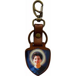 Chaveiro Escudo Madeira - Carlo Acutis - CH.28 - Paludo Artigos Católicos