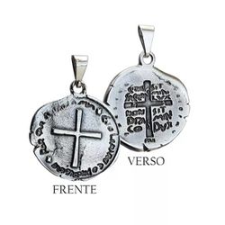 Medalha São Bento Original Duas Cruzes 20 mm - ME.60 - Paludo Artigos Católicos