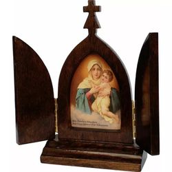 Capela Mãe Rainha 13 cm Com Porta - CA.05 - Paludo Artigos Católicos