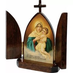 Capela Mãe Rainha 10 cm Com Porta - CA.08 - PALUDO ARTIGOS CATÓLICOS 