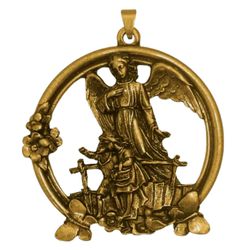 Medalhão de Berço Ouro Velho Vazado - MB.03 - PALUDO ARTIGOS CATÓLICOS 