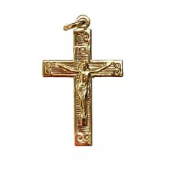 Crucifixo Dourado 3,1 x 2 cm - CR.63 - PALUDO ARTIGOS CATÓLICOS 