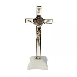 CRUCIFIXO SÃO BENTO COM BASE 12CM - CR.53 - PALUDO ARTIGOS CATÓLICOS 