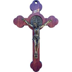 Crucifixo Parede Mdf Com Cristo Metal 10,5cm - CR.59 - PALUDO ARTIGOS CATÓLICOS 
