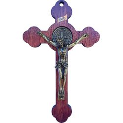 Crucifixo Parede Mdf Com Cristo Metal 10,5cm - CR.59 - Paludo Artigos Católicos