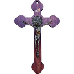 Crucifixo Parede Mdf Com Cristo Metal 20,5cm - CR.60 - Paludo Artigos Católicos