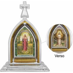 Capela em Acrílico Nossa Senhora Das Lágrimas Com Base 12 cm - CA.45 - Paludo Artigos Católicos