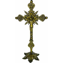 Crucifixo Metal Mesa 25cm - CR.76 - PALUDO ARTIGOS CATÓLICOS 