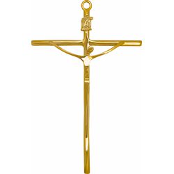 Crucifixo Estilizado 18,5x11,5cm Dourado - CR.80 - PALUDO ARTIGOS CATÓLICOS 