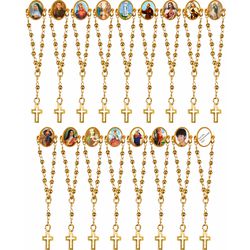 Botton Dezena Dourada Com Medalha - BT.14 - Paludo Artigos Católicos