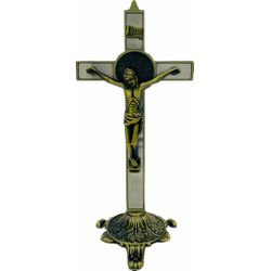 Crucifixo Metal ov Mesa São Bento 20cm - CR.82 - PALUDO ARTIGOS CATÓLICOS 