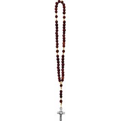 TERÇO MADEIRA CORDÃO 4MM COM CRUCIFIXO METAL - TM.46 - PALUDO ARTIGOS CATÓLICOS 