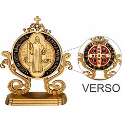 Medalhão De Mesa Com Adesivo - São Bento - DI.362 - Paludo Artigos Católicos