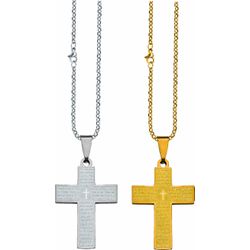 Corrente Colar Gargantilha Aço Inox Crucifixo Pai Nosso - CT.02 - Paludo Artigos Católicos