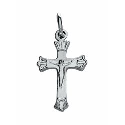 Pingente Crucifixo 2x1,2cm Niquelado - CR.11 - Paludo Artigos Católicos