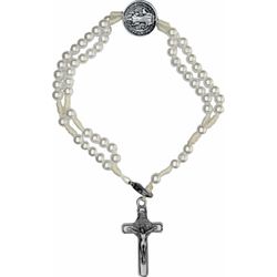 Rosário Terço Pulso Pulseira Pérola São Bento - TD.23 - Paludo Artigos Católicos