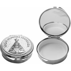 Teca Porta Terço Hostia Nossa Senhora Aparecida 5cm - DI.23 - Paludo Artigos Católicos