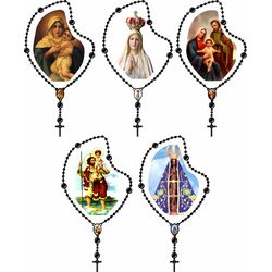 Adesivo Terço Com Imagem Médio - AD.02 - Paludo Artigos Católicos