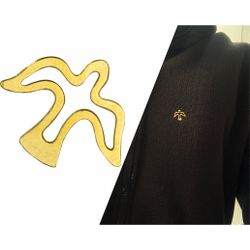 Botton Broche Pombinha Dourada Vazada - BT.30 - Paludo Artigos Católicos