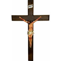 Cruz Crucifixo Parede Madeira Com Jesus Cristo Resina 30cm - CR.02 - Paludo Artigos Católicos