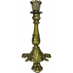 Castiçal Candelabro Ouro Velho Para Vela De Até 2,5cm - DI.172 - Paludo Artigos Católicos