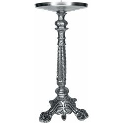 Castiçal 01 Vela 30cm Com Prato Prata Velha - Base Para Vela 11cm - DI.361 - Paludo Artigos Católicos