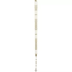 Rosário Terço Colar Pescoço Dourado Folheado a Ouro 3mm - FO.176 - Paludo Artigos Católicos