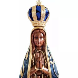 Imagem Nossa Senhora Aparecida 80 Cm Com Coroa Folheada Ouro - IM.75 - Paludo Artigos Católicos