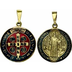 Pingente Medalha São Bento Resinada 18 Mm - ME.31 - Paludo Artigos Católicos