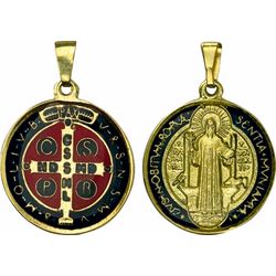 Pingente Medalha São Bento Resinada 22 Mm - ME.39 - Paludo Artigos Católicos
