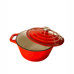 Panela de Ferro Fundido Esmaltada 24 cm - 957 - Panelas Ferreira 