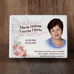 Porcelana Retangular 9x12 - Floralis - 2506 - Eternalle Porcelanas | Placas para Túmulos e Jazigos