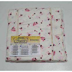 Lençol Malha Casal Padrão Estampado Florido Pink c... - Pargany