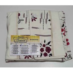 Lençol Malha Casal Padrão Estampado Florido Bordo ... - Pargany